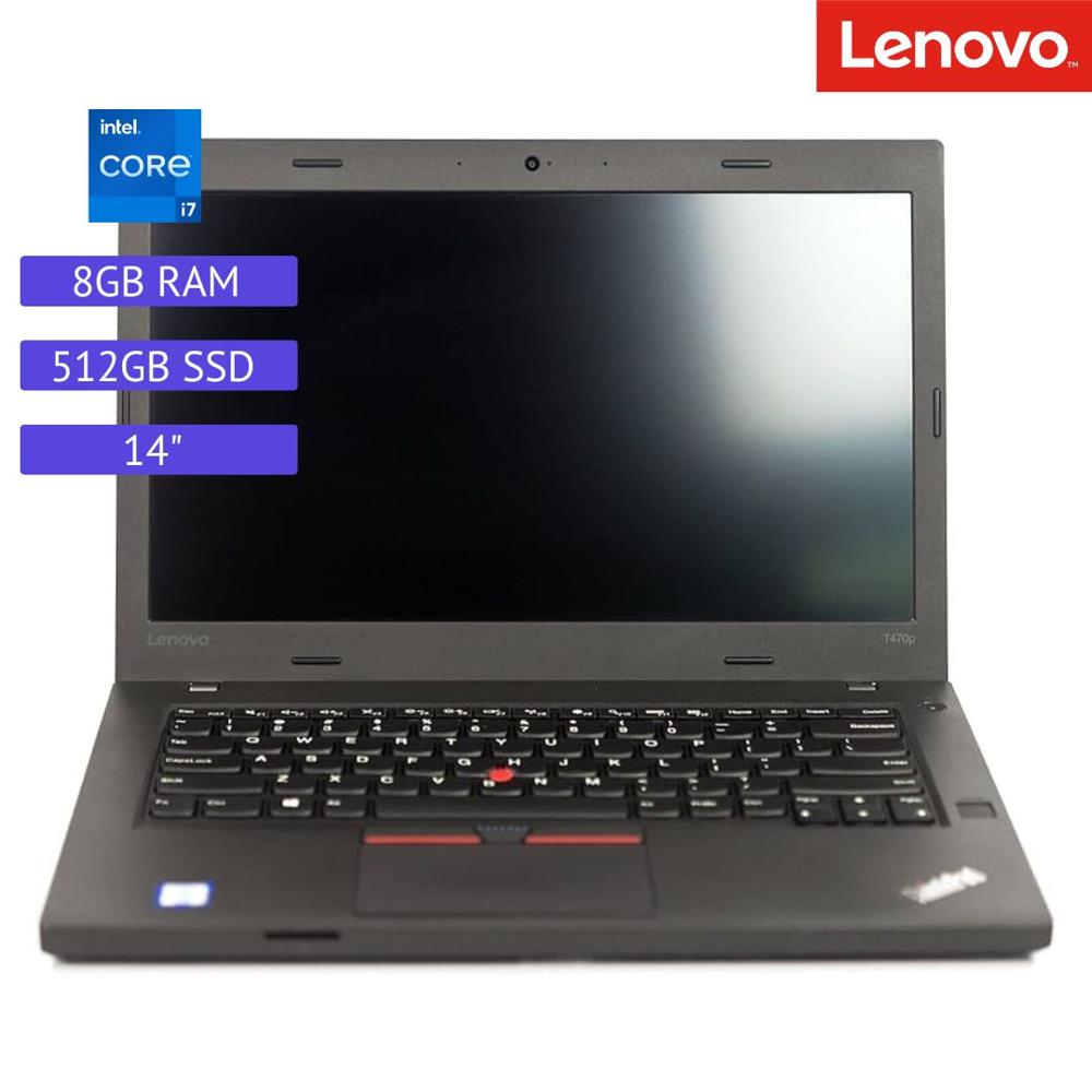 Laptop Semi Nueva Lenovo ThinkPad T470p - Core i7 7ª Gen - 8GB RAM - 512GB SSD - 2GB Video - 14""