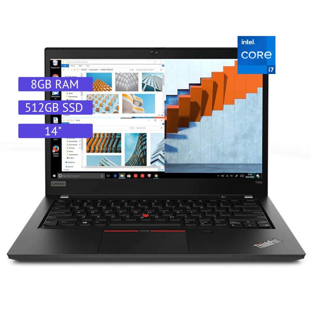 Laptop Semi Nueva Lenovo ThinkPad T490 - Core i7 8ª Gen - 8GB RAM - 512GB SSD - 14""