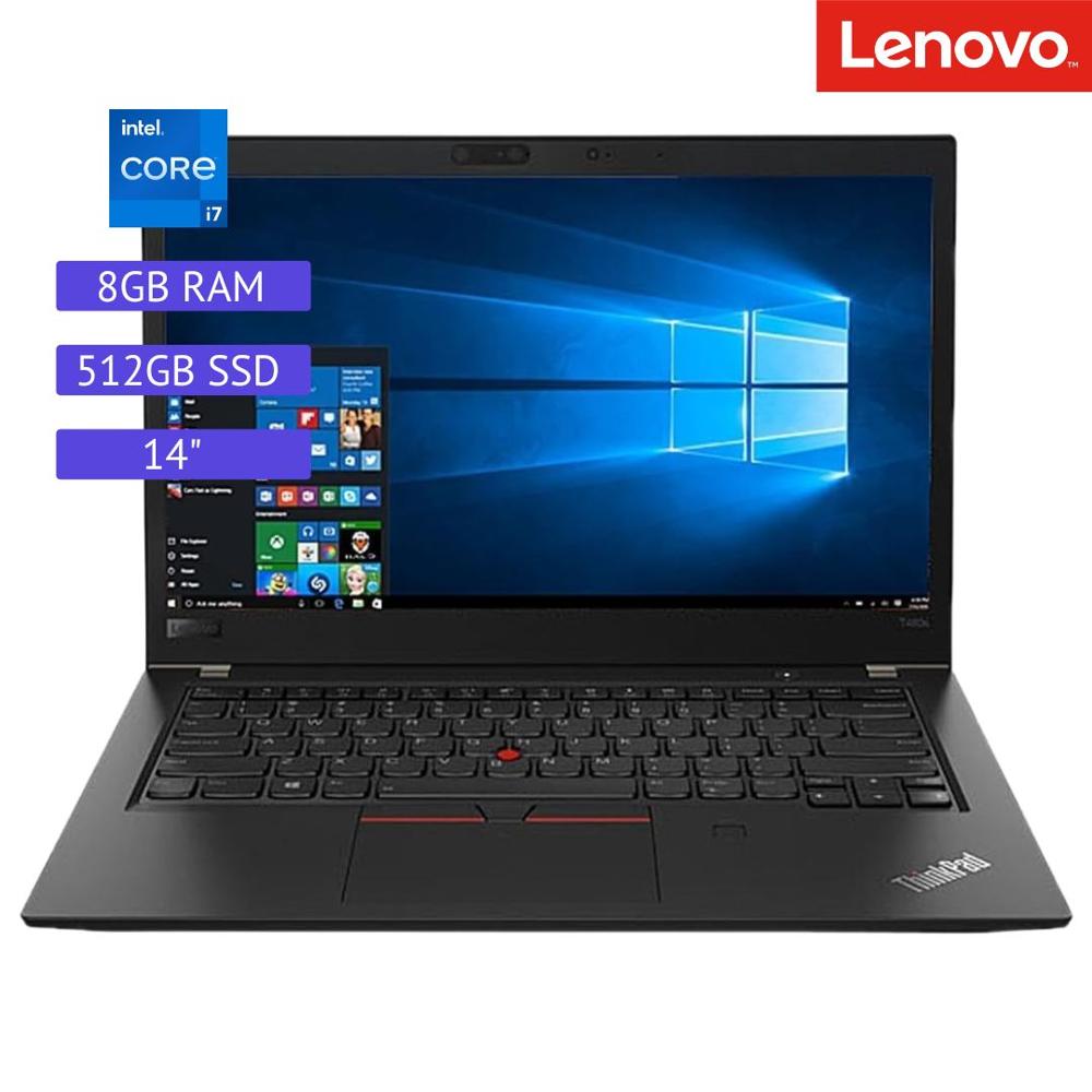 Laptop Semi Nueva Lenovo ThinkPad T480s - Core i7 8ª Gen - 8GB RAM - 512GB SSD - 14""
