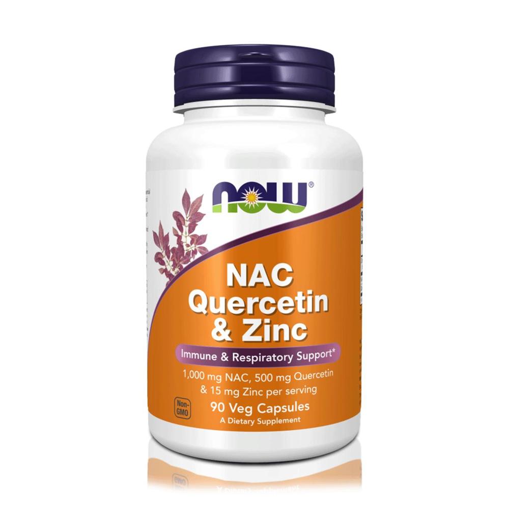 NAC, Quercetina y Zinc (90 Cápsulas Vegetales) - NOW Foods