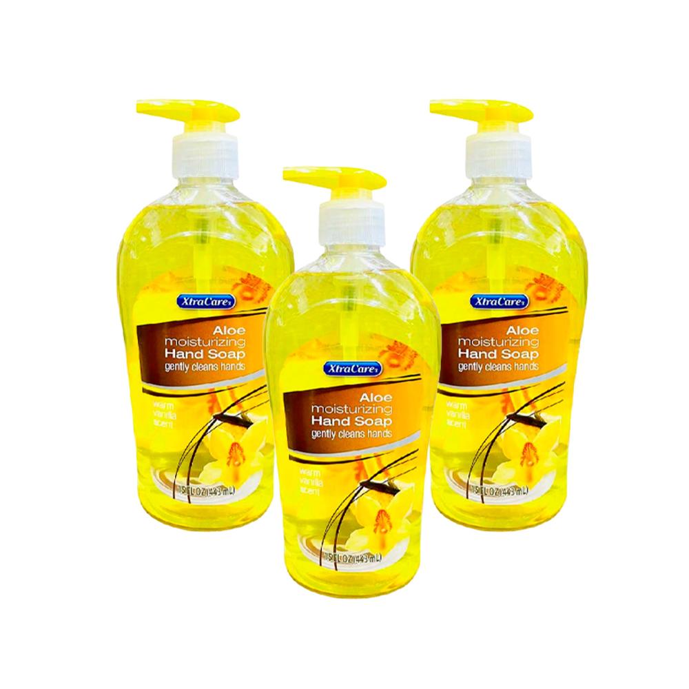 Jabon Liquido Para Manos De Vainilla 443ml Xtracare 3 Und