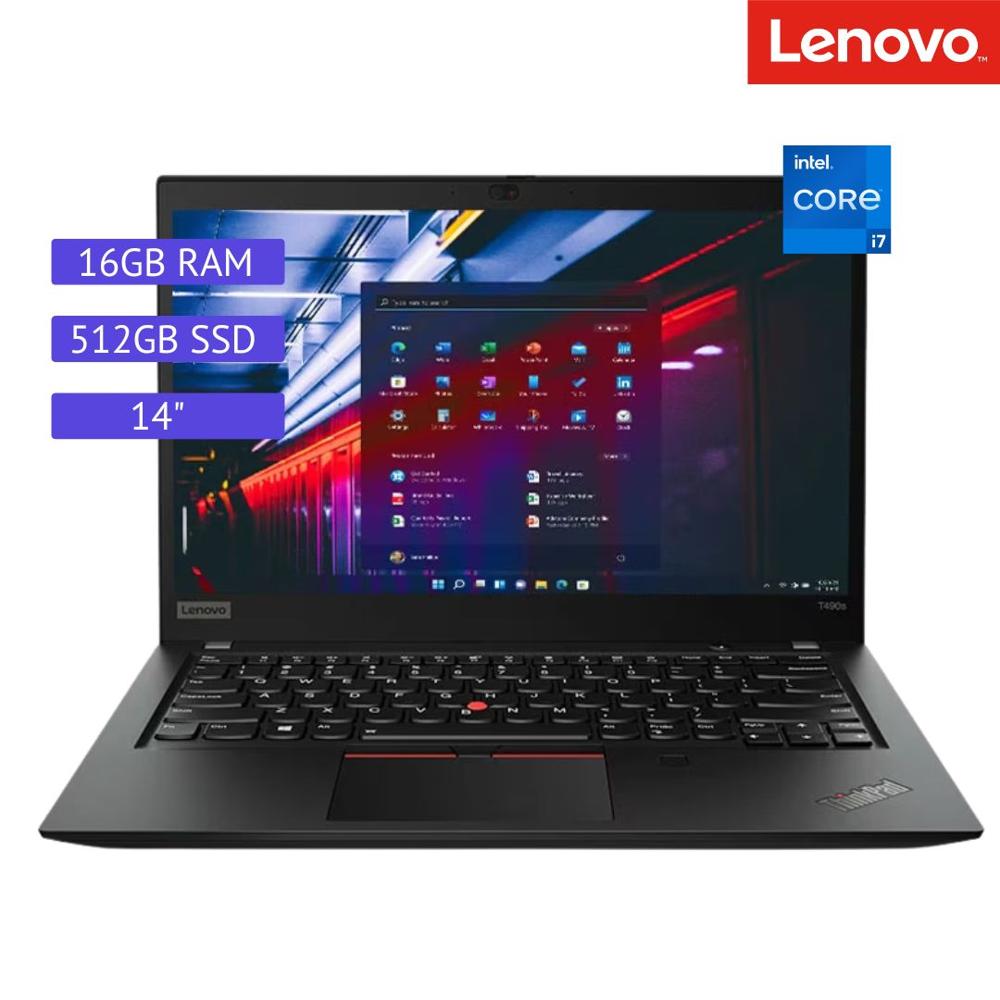Laptop Semi Nueva Lenovo ThinkPad T490s - Core i7 8ª Gen - 16GB RAM - 512GB SSD - 14""