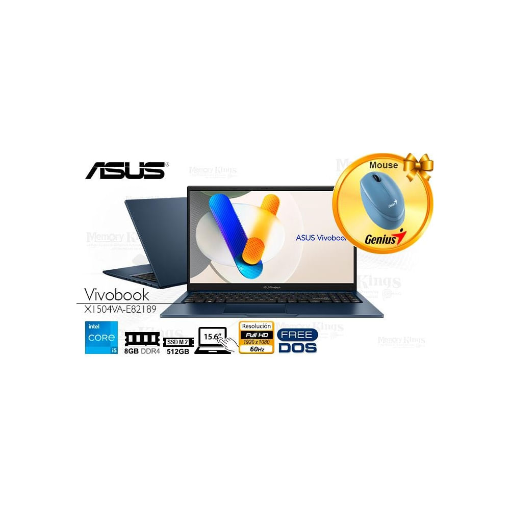 ASUS Vivobook 15 - Laptop Core i5 1334U, 8GB RAM, 512GB SSD, Pantalla