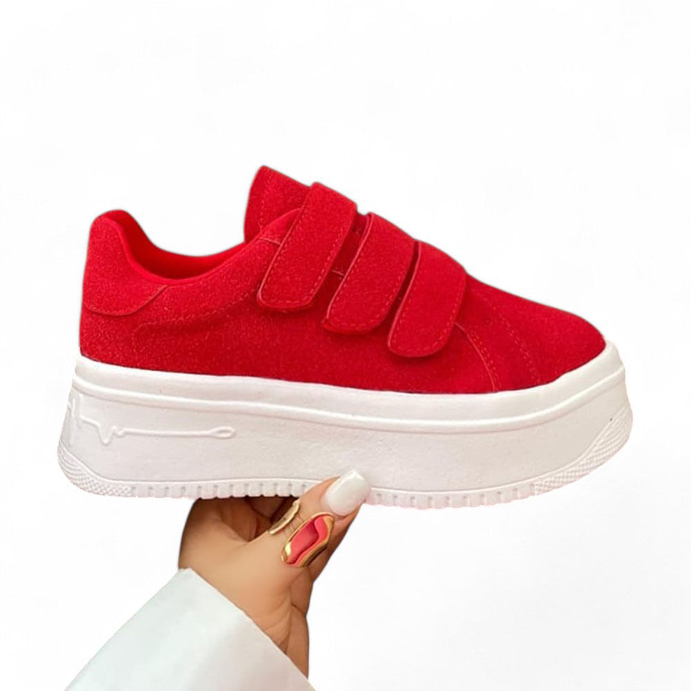 Zapatilla Mujer Casual 3 Pegas 2086L-50 Color Rojo Talla 39
