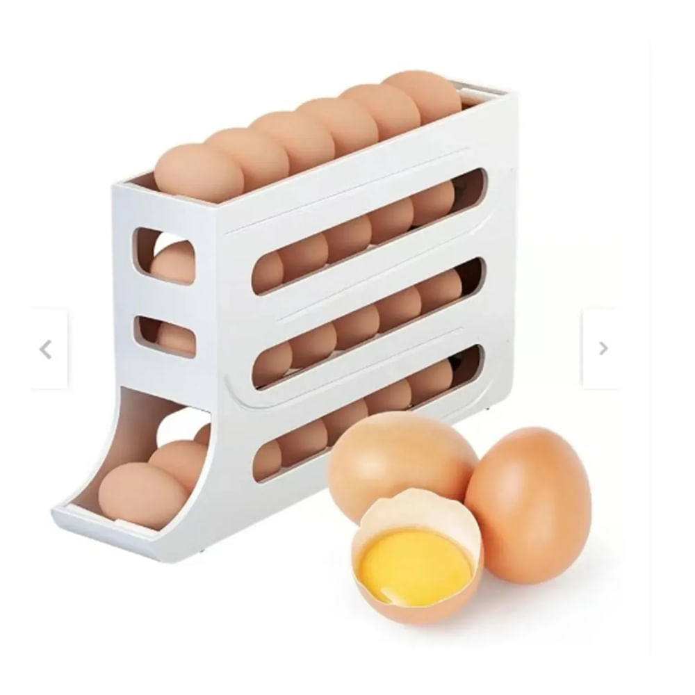 Contenedor Organizador Deslizante de Huevos 4 niveles