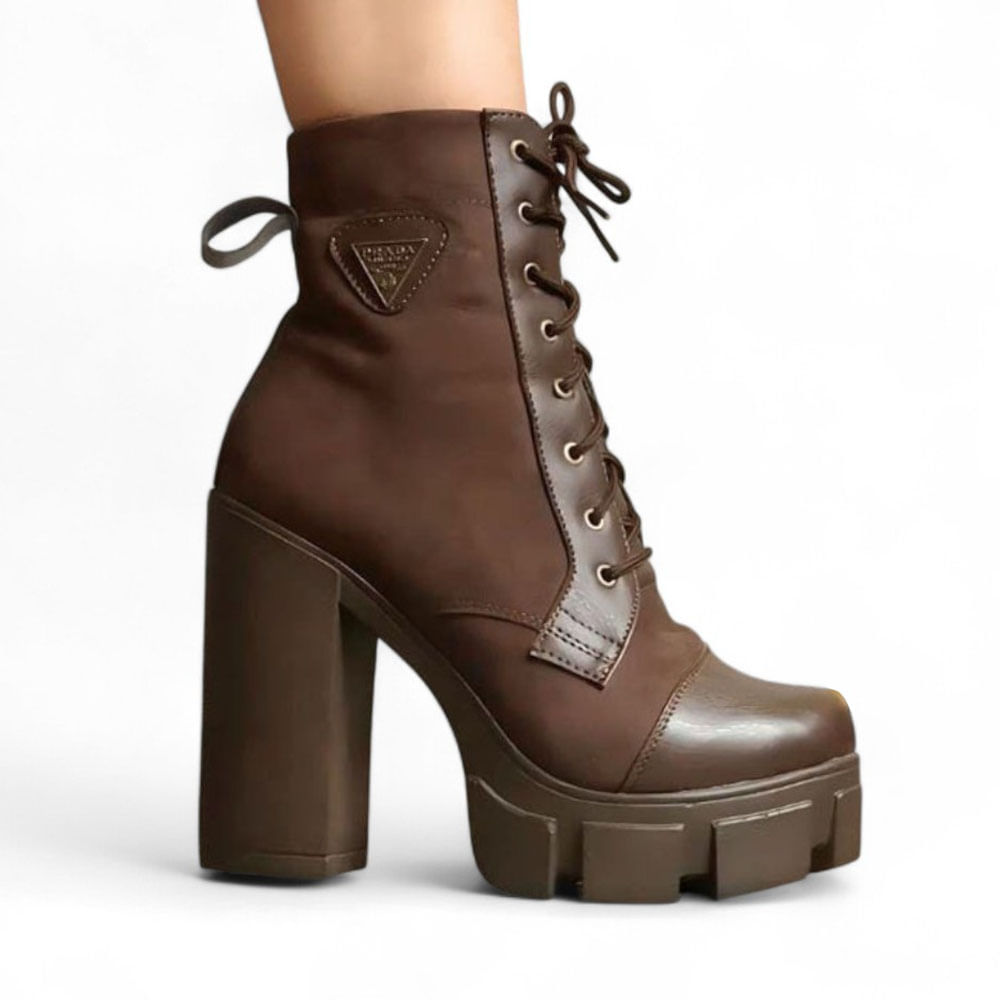 Botin Mujer Prapra Taco 9 2086L-68 Color Marron Talla 37