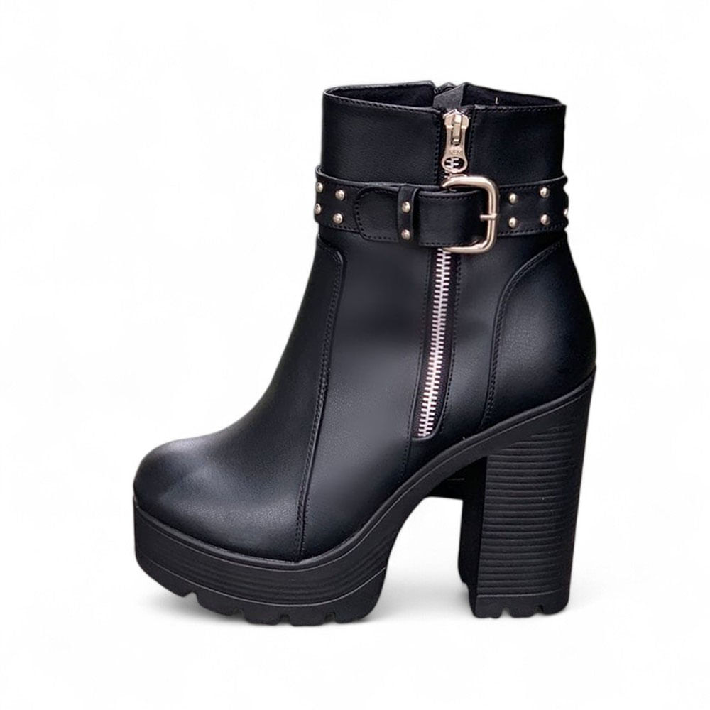 Botin Mujer Doble Uso Taco 9 2086L-75 Color Negro Talla 37