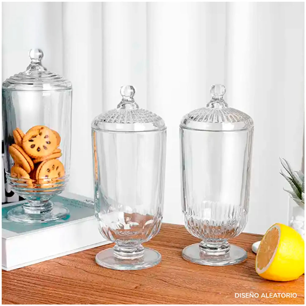 Bombonera de Vidrio Alta Dulcera Multiuso