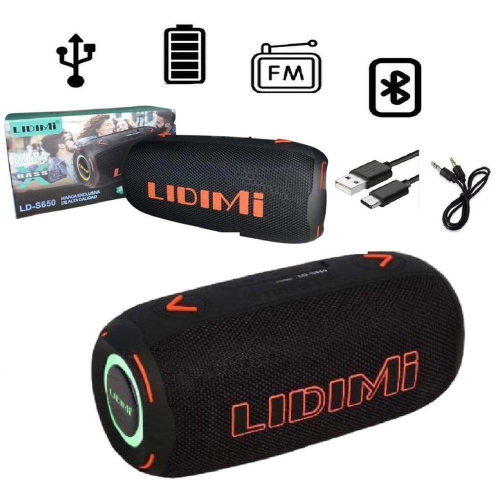 Parlante Portátil Lidimi LD-S650 BT Radio FM Luces