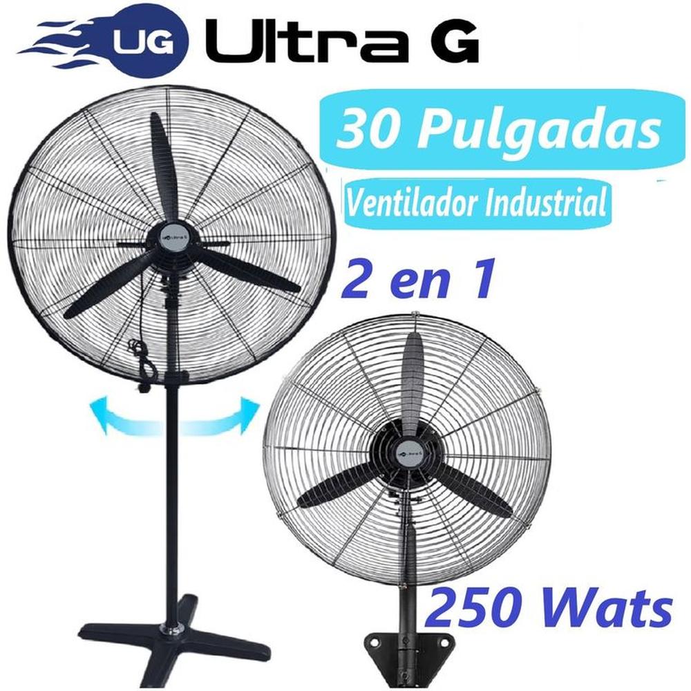 Ventilador Ultra G 30"" Pulgadas Industrial 2en1 Pared y Piso 250 Wats