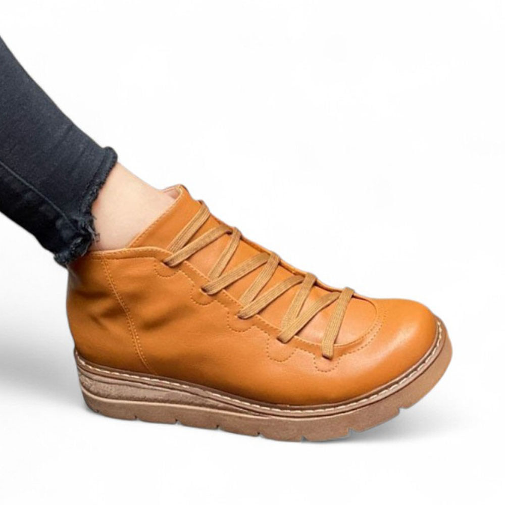 Botin Mujer Casual Ferri 2086L-50 Color Camel Talla 35