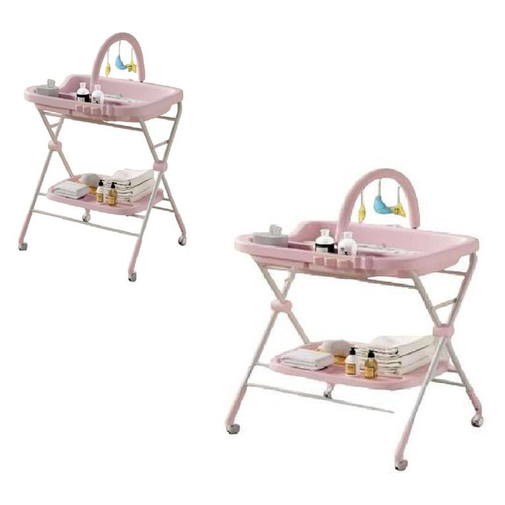 Bañador Plegable Con Adaptador y colgantes -Rosa