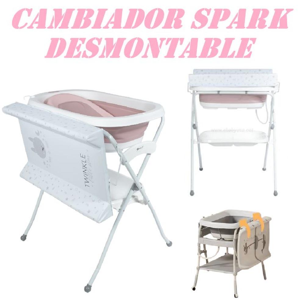 Bañera Cambiador y Organizador Desmontable con Drenaje Spark