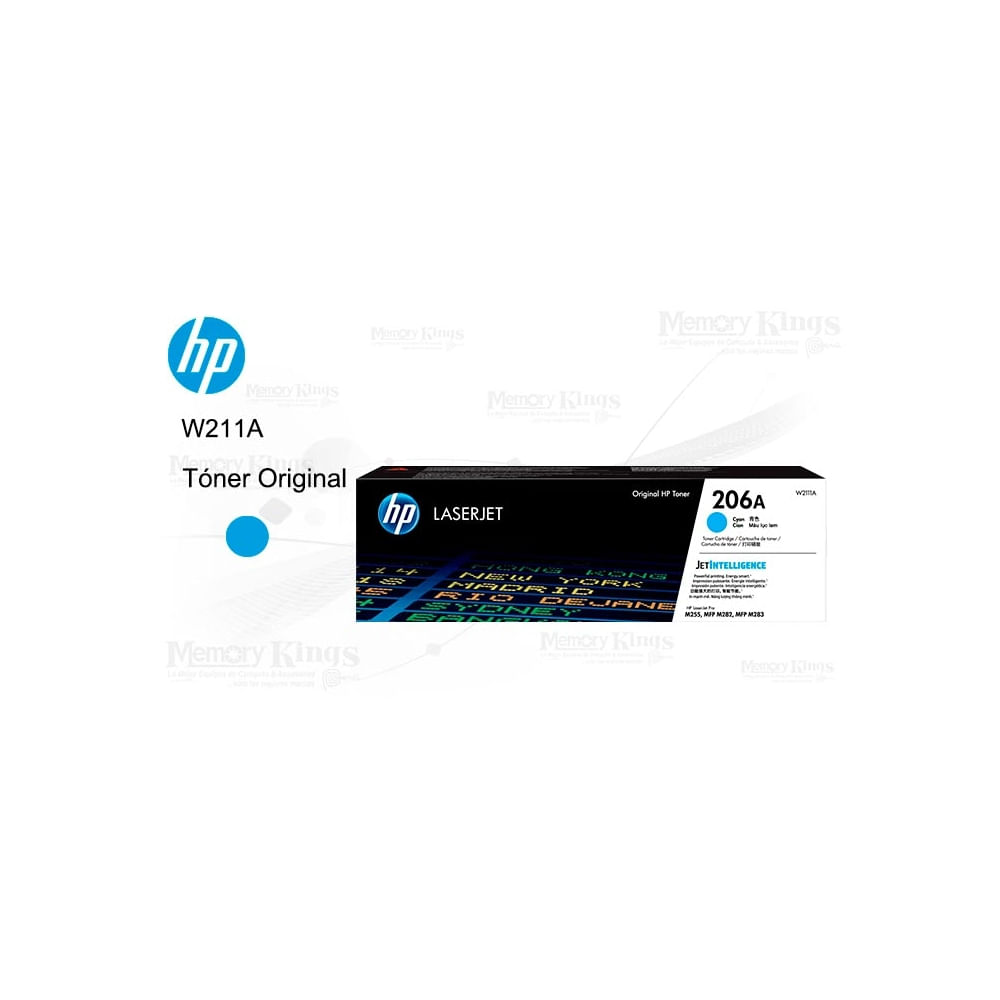 Toner Original HP 206A Cyan - 1250 páginas de impresión de alta calida