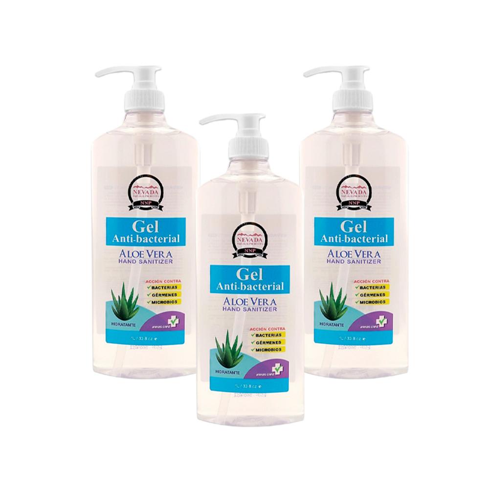 Gel Antibacterial De Manos 1Lt Nevada 3 Und