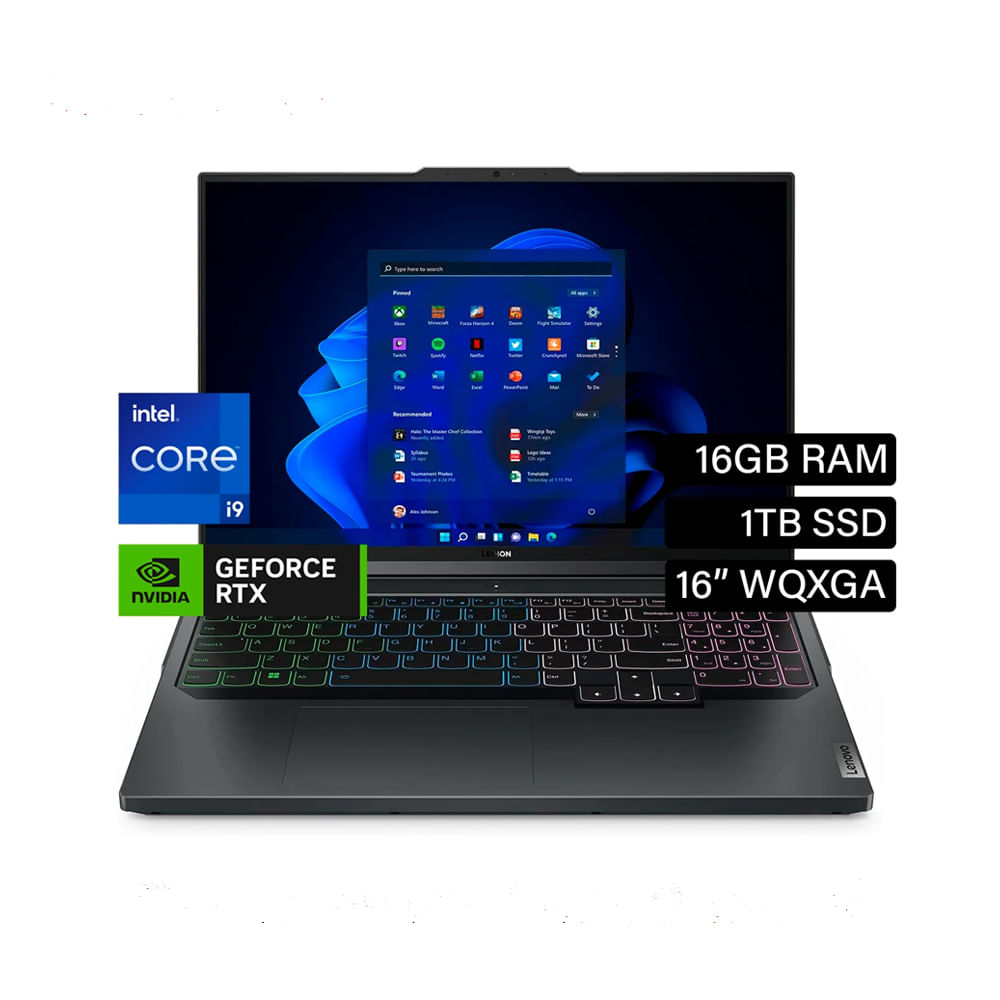 Laptop Lenovo Legion PRO 5 16IRX9 Intel Core I9-14900HX 16GB Ram 1TB SSD 16” WQXGA