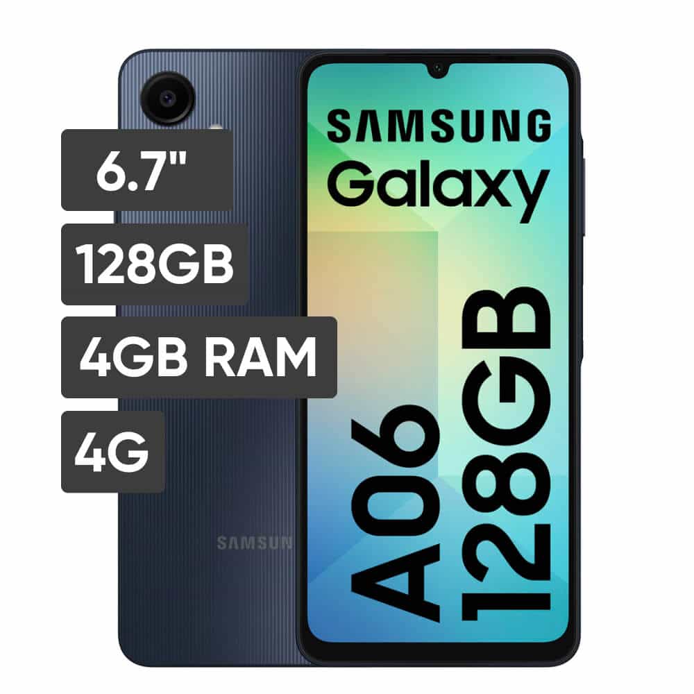 Celular Samsung SM-A065MZKELTP A06 6.7"" 4GB 128GB 50MP+2MP+8MP Negro