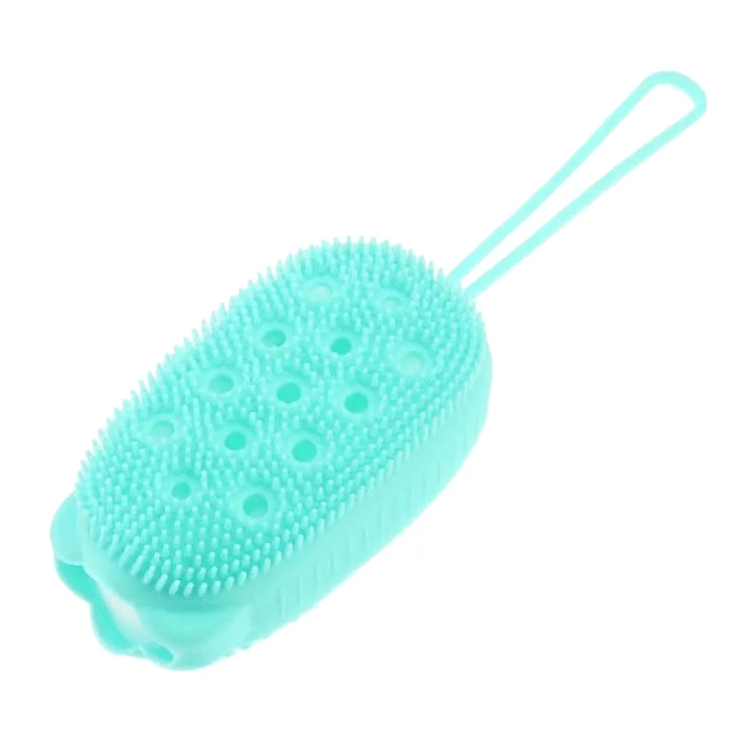 Esponja Cepillo Relajante para Ducha Baño de Silicona Verde