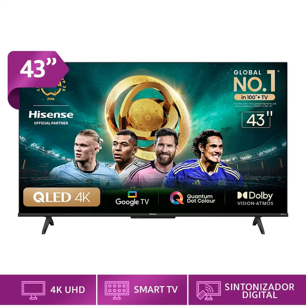 Televisor Hisense QLED 43"" UHD 4K 43Q6N Google TV
