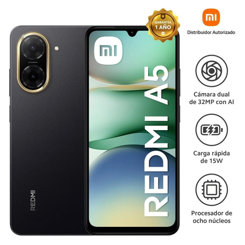 CELULAR XIAOMI REDMI A5 3GB RAM 64GB ROM COLOR NEGRO MEDIANOCHE