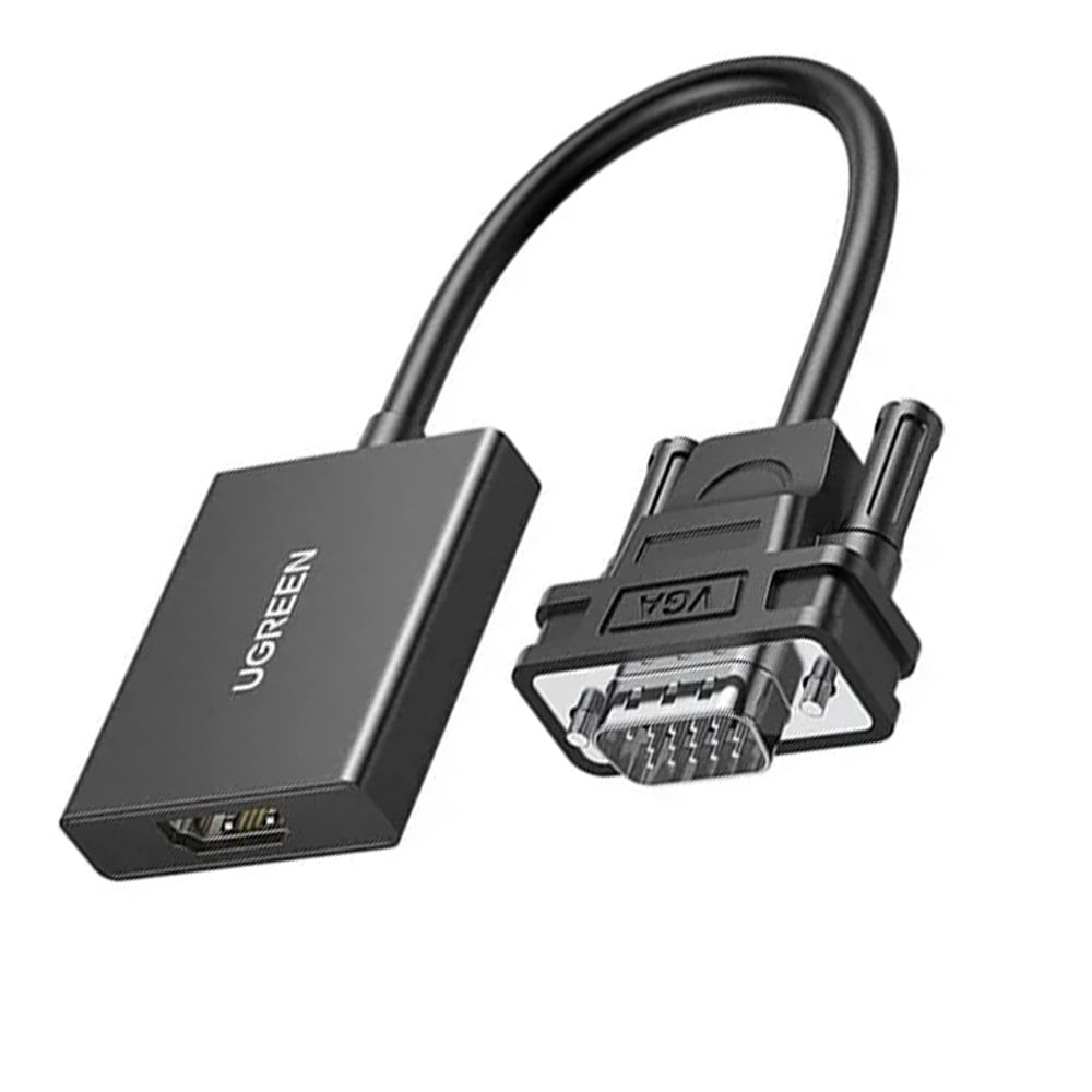 Adaptador Convertidor Vga A Hdmi Con Audio Ugreen 1080p 15cm
