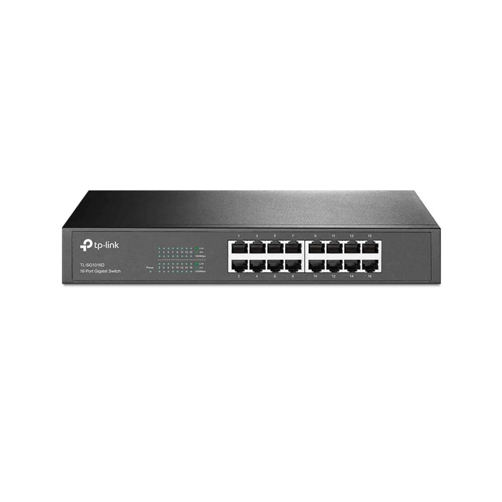 Switch de 16 Puertos 10/100/1000 Mbps Rack TL-SG1016D TP-LINK