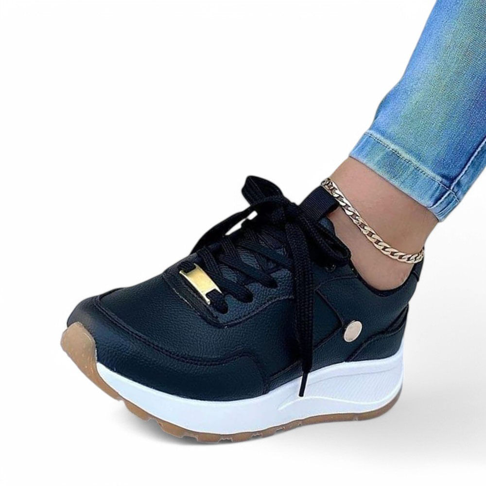 Zapatilla Mujer Casual Refuerzo 2086L-48 Color Azul Talla 36