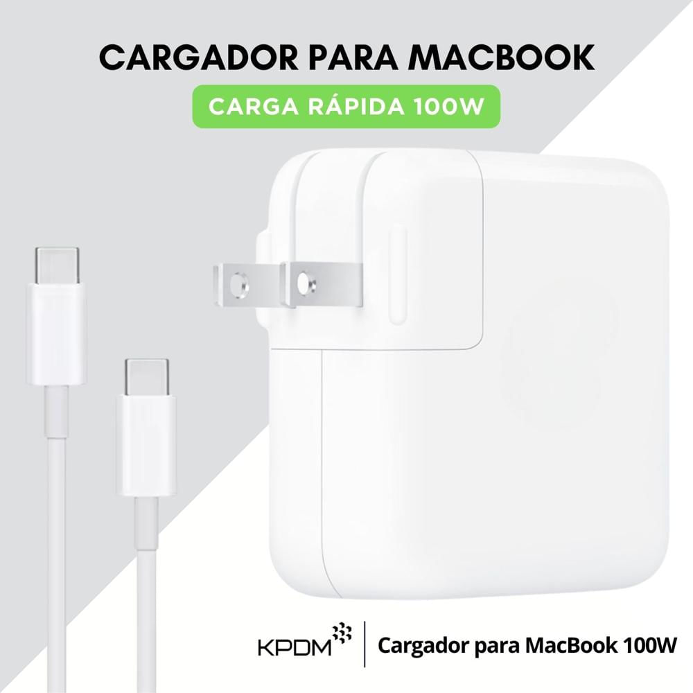 CARGADOR PARA MACBOOK - CARGA RÁPIDA 100W
