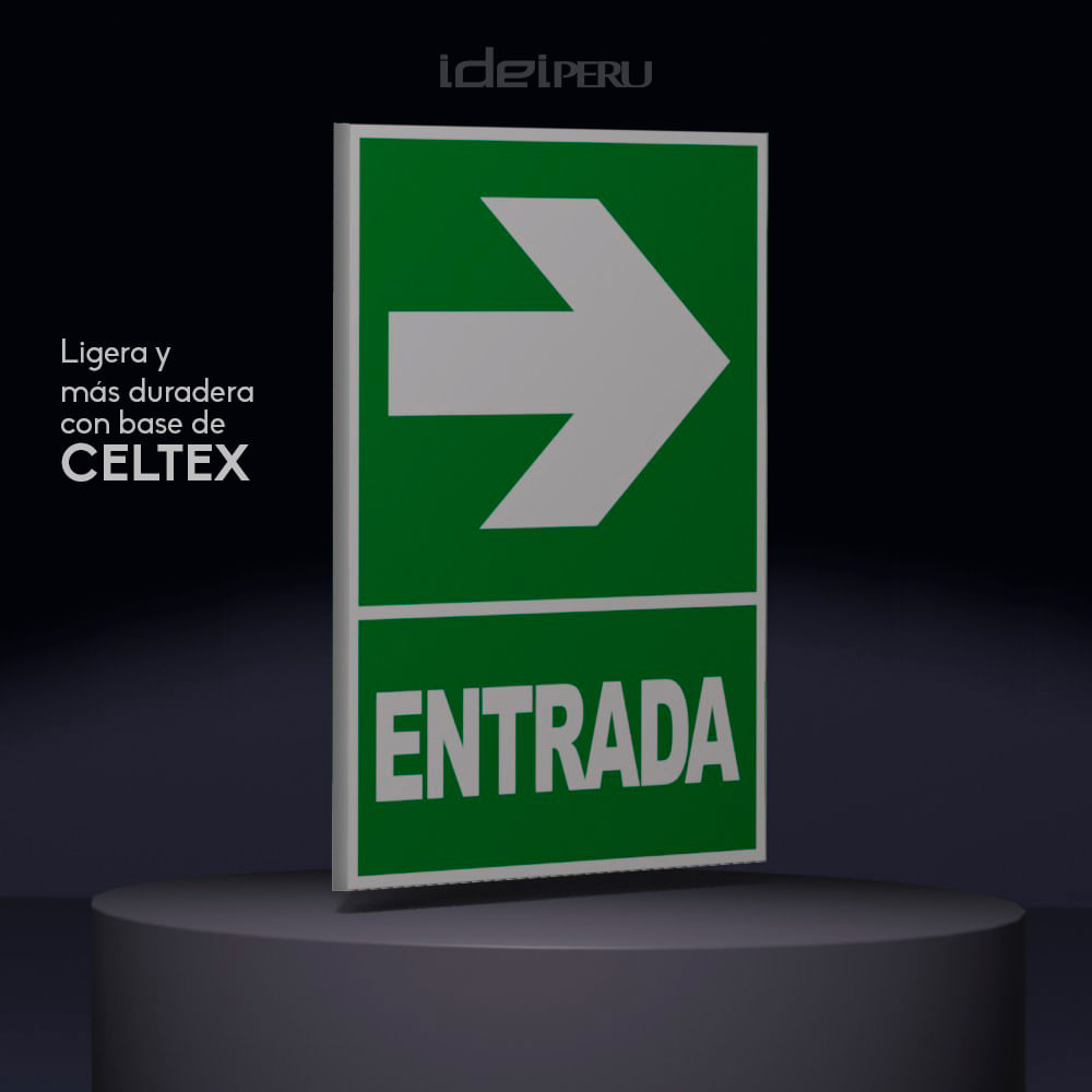 Señal Entrada derecha en base celtex