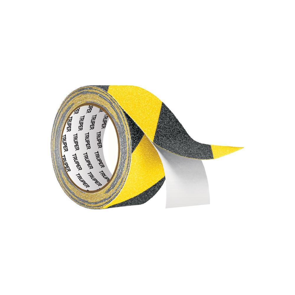 Cinta 5 mt Antiderrapante Antideslizante Amarillo/Negro 50mm c/ Abrasivo 101448 Truper