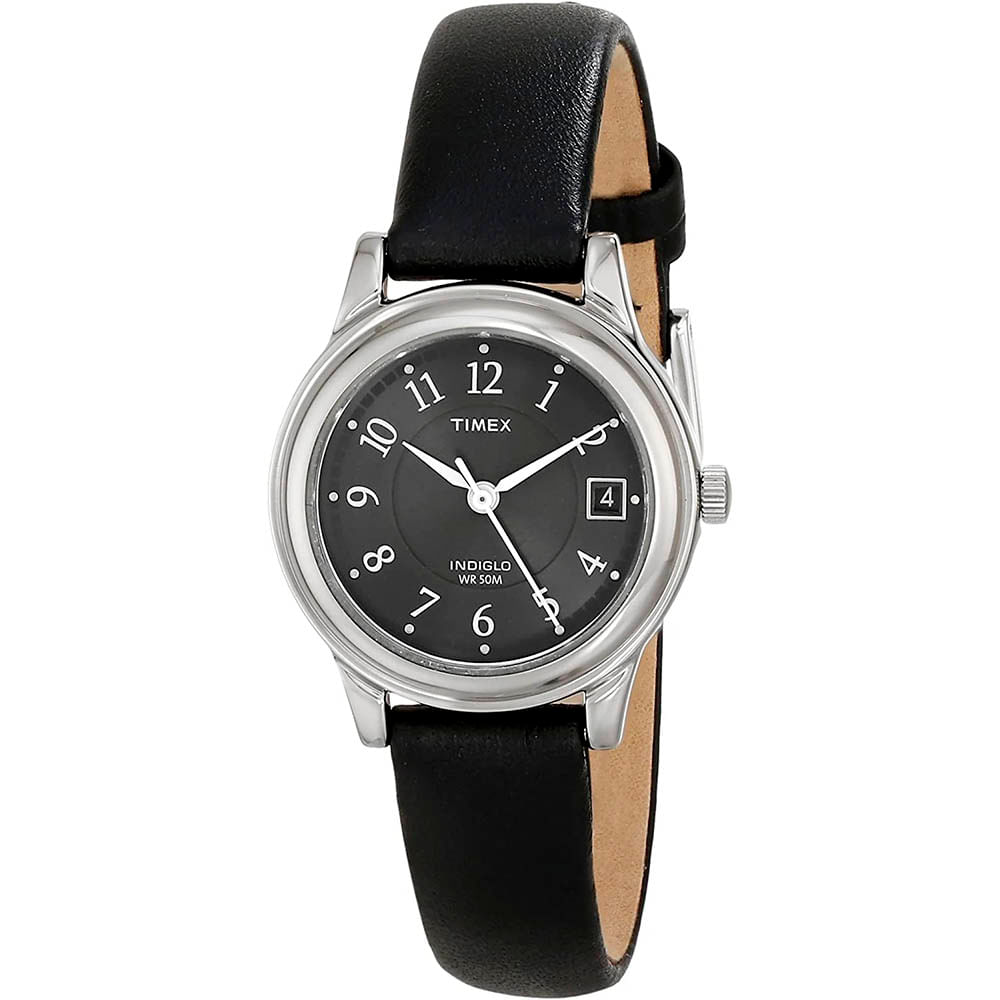 Reloj Mujer TIMEX Dress Analógico Fechador Indiglo Piel - T29291