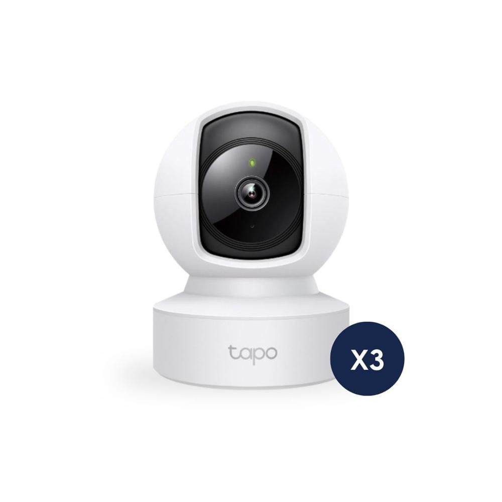 Kit de 3 Cámaras de seguridad Wifi Tapo C212 2K Pan Tilt Conexión Ethernet/Wi-Fi