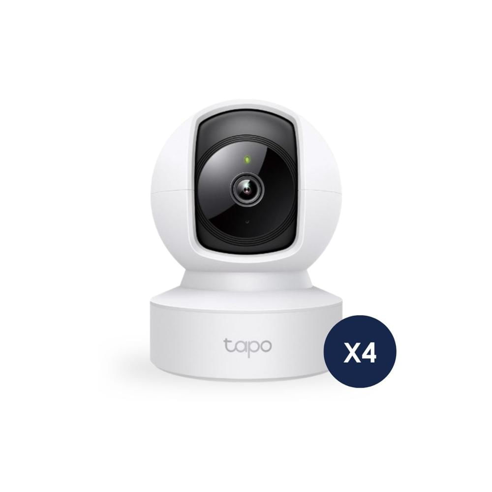 Kit de 4 Cámaras de seguridad Wifi Tapo C212 2K Pan Tilt Conexión Ethernet/Wi-Fi