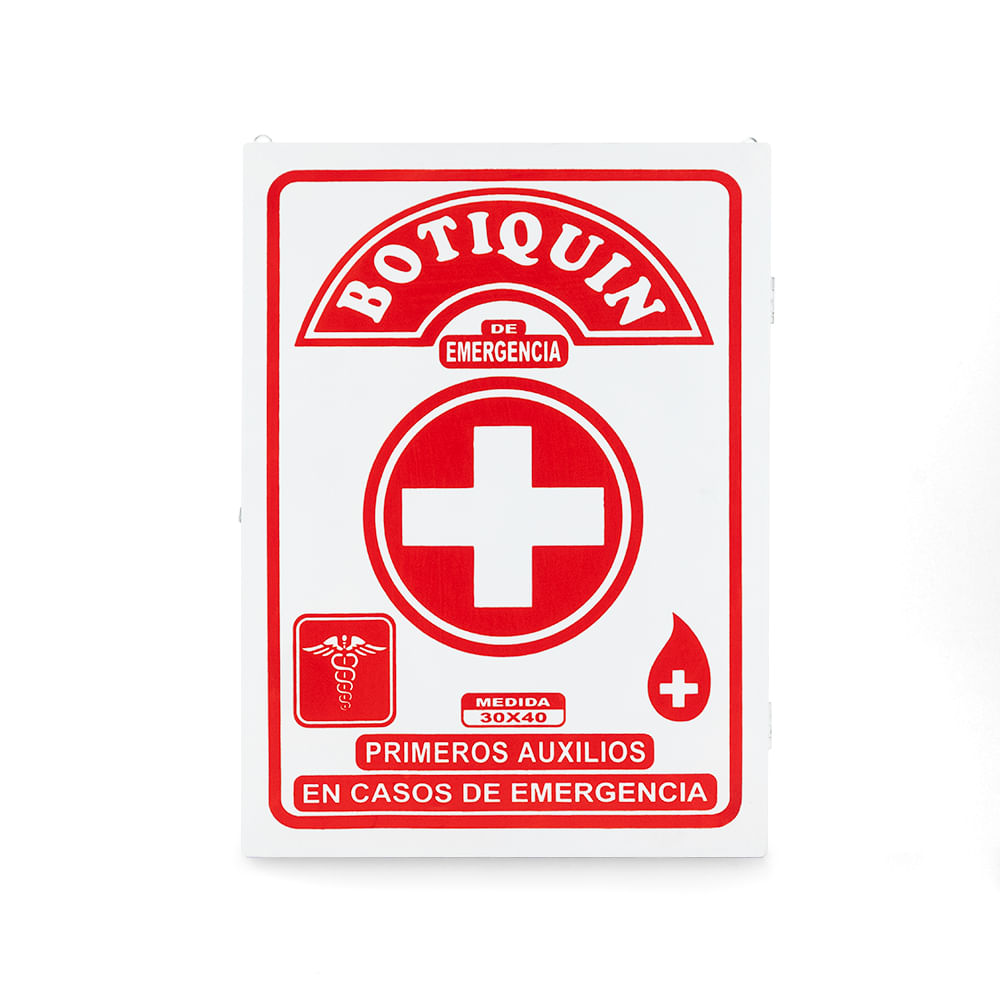 Botiquín de Primeros Auxilios de Madera de 30 X 40 CM