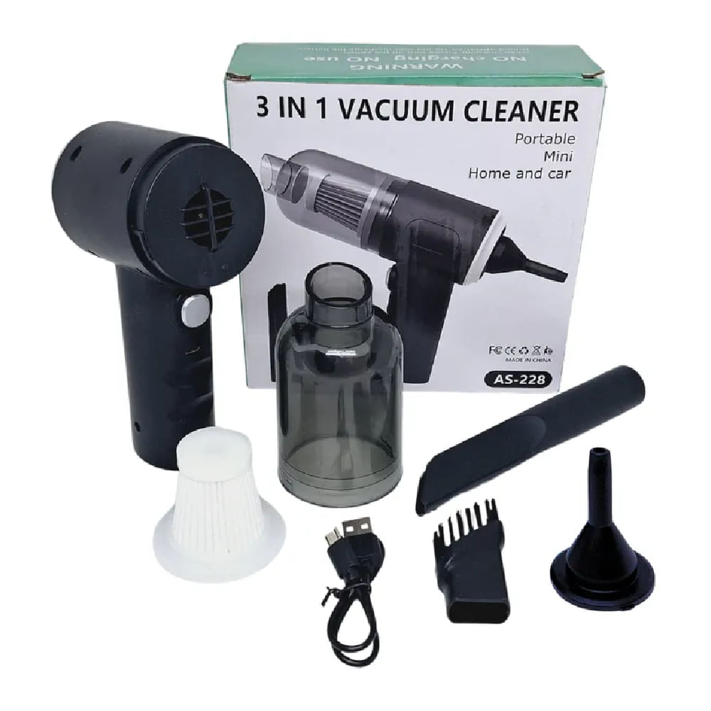 Aspiradora Inalámbrica Recargable Para Carro 3 en 1 AS-228