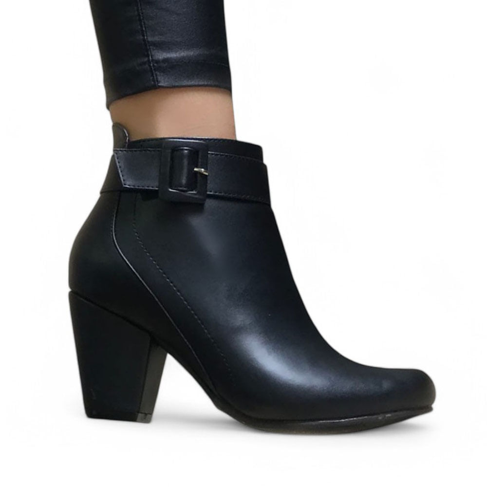 Botin Mujer Taco 7 Cisne 2086L-60 Color Negro Talla 38