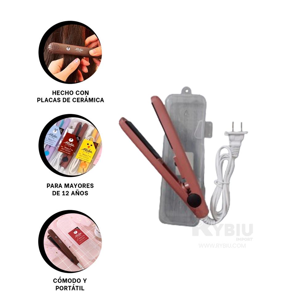 Planchador Versatil de Cabello Guinda Y+Ligas de Regalo Planchador Versatil de Cabello Guinda Y+Ligas de Regalo