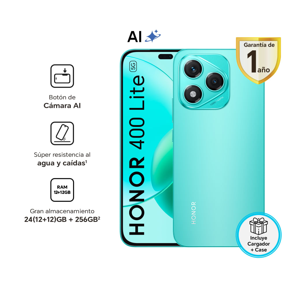 Celular Honor 400 Lite 12GB RAM 256GB Marrs Green