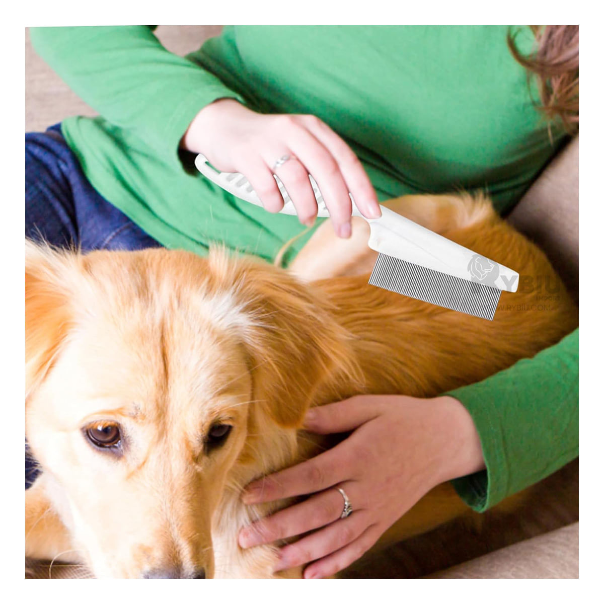 Peine Fino para Mascotas Funcional Blanco Y+Papel de Regalo