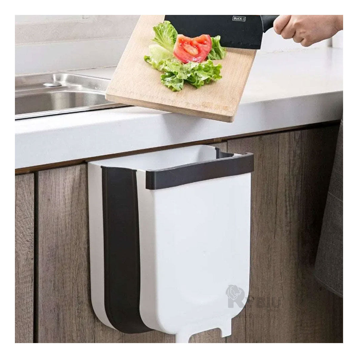 Tacho Practico Portatil Color Blanco Y+Papel de Regalo