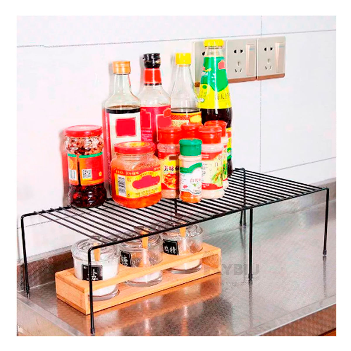 Separador Practico y Cajonero de 6 Soportes Negro Y+Agendita