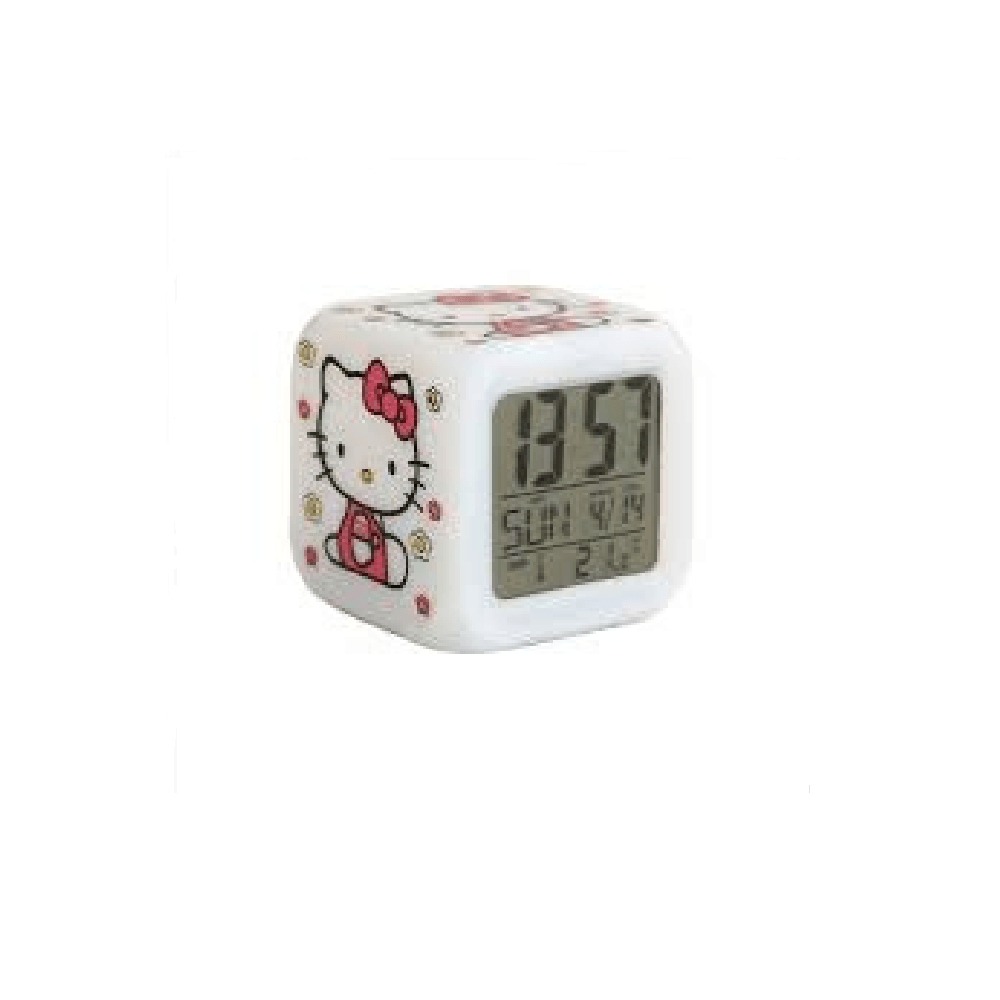 Reloj Led Despertador Modelo Hello Kitty