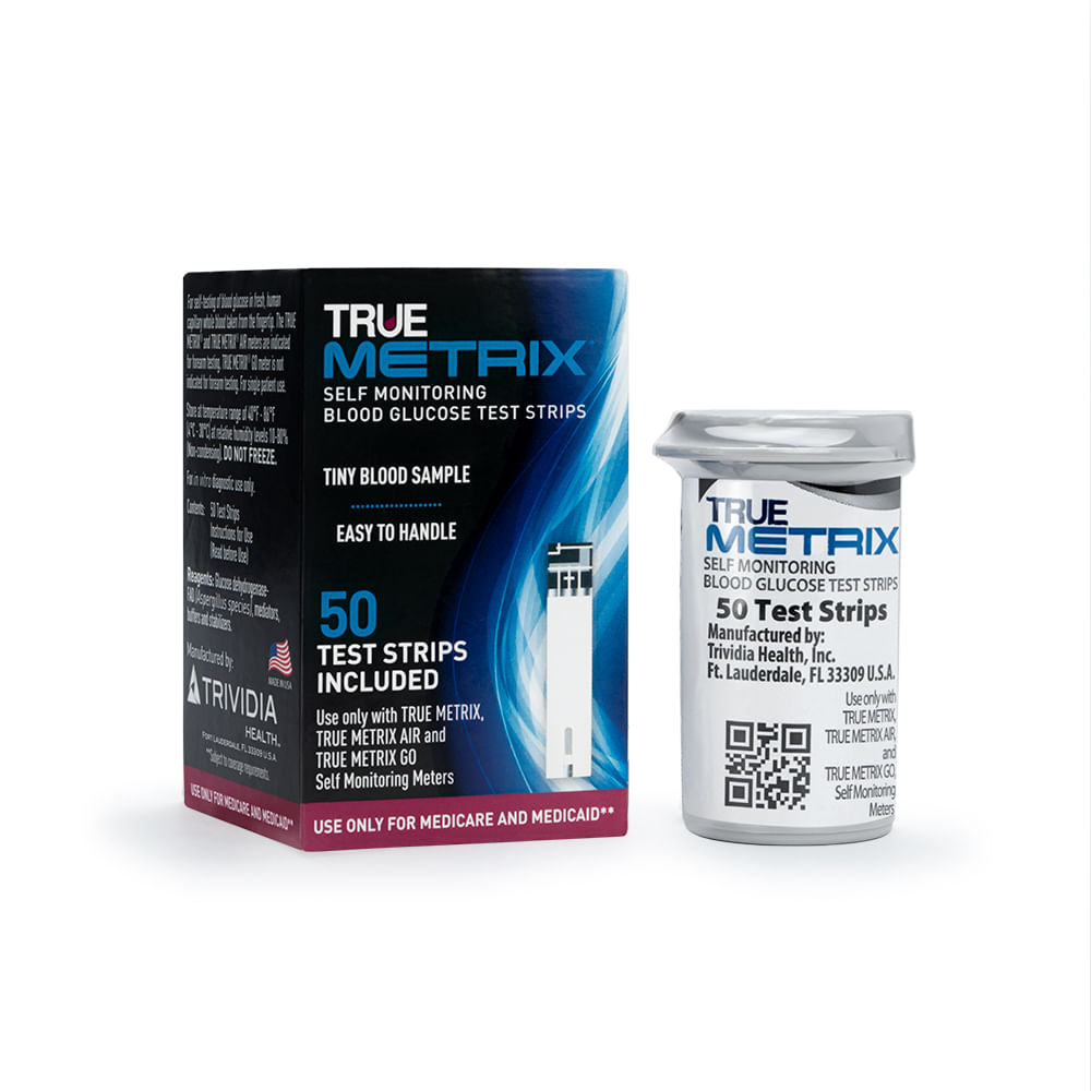 Tira Reactiva para Glucosa NIPRO True Metrix CAJA 50 UND