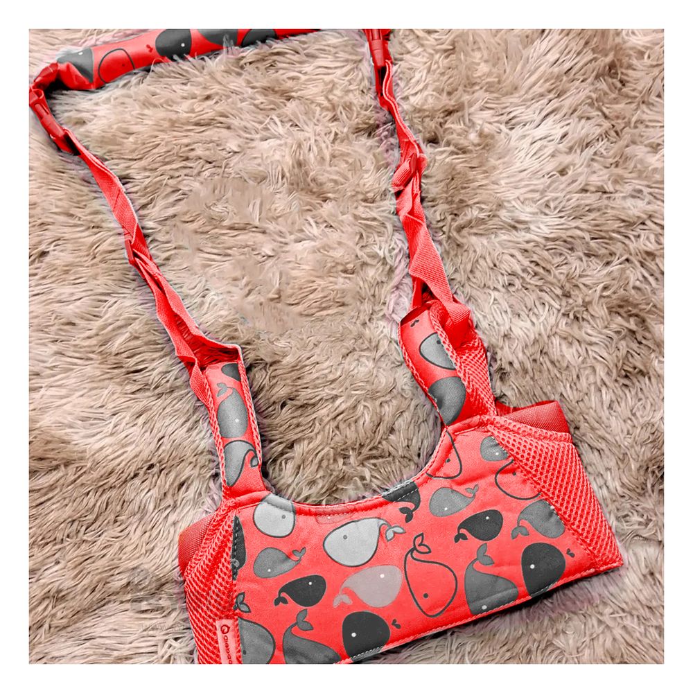 Arnes Andador Caminador para Bebe Diseño Ballena en Rojo Arnes Andador Caminador para Bebe Diseño Ballena en Rojo