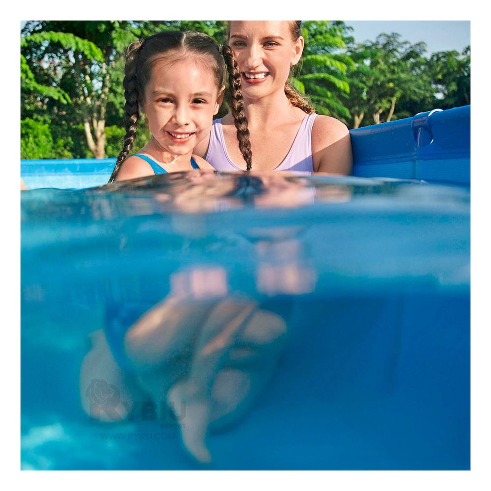 Piscina Forma Rectangular de Tono Azul Y+Papel de Regalo Piscina Forma Rectangular de Tono Azul Y+Papel de Regalo