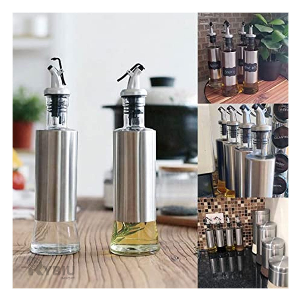 Aceitero con Pico Funcional en 500 ml Y+Stickers