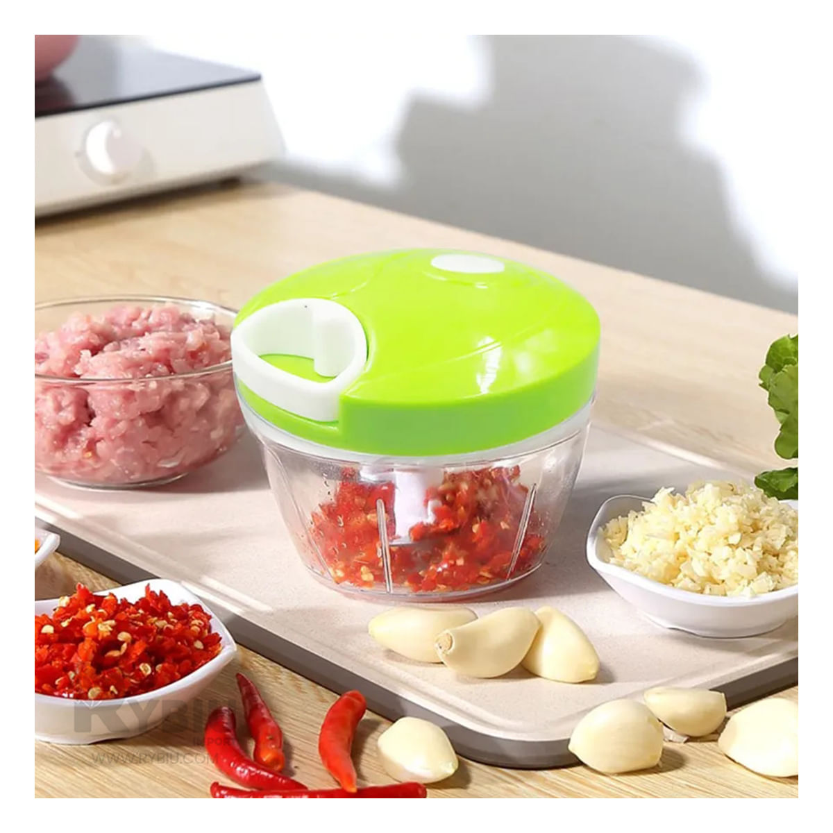 Picatodo Practico con Pita y Tapa Verde