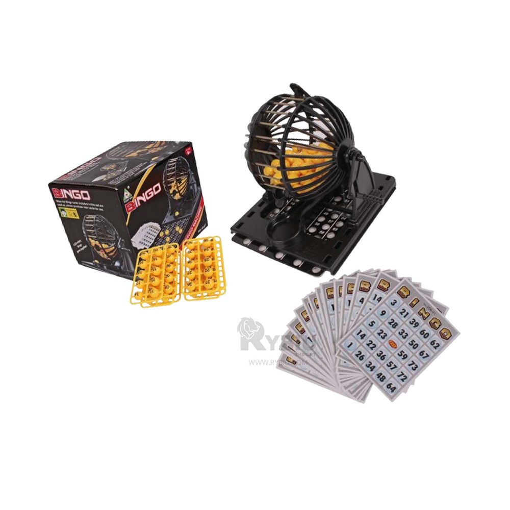 Bingo Familiar Mediano de Color Negro Y+Stickers Bingo Familiar Mediano de Color Negro Y+Stickers