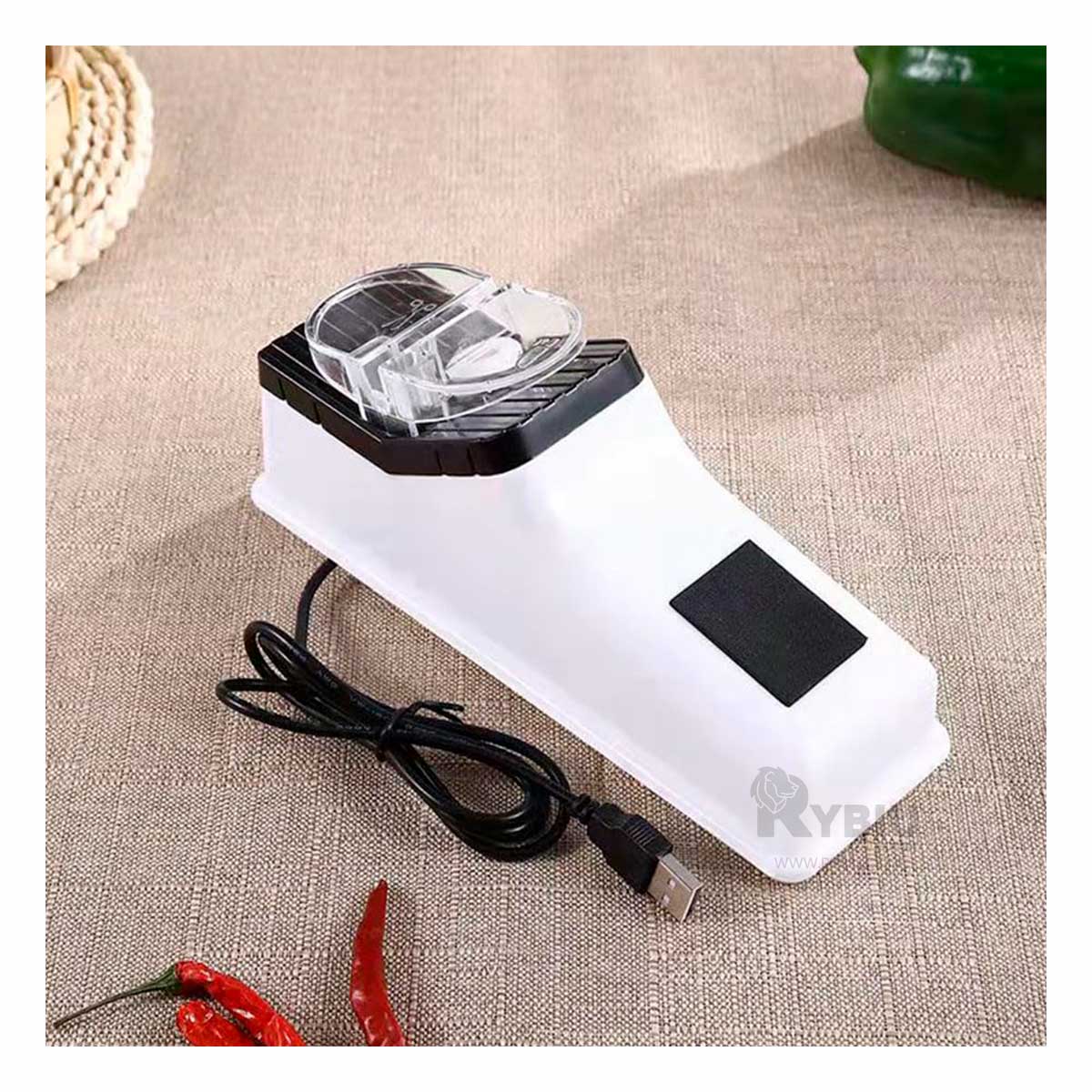 Afilador Electrico de Cuchillo de Color Blanco