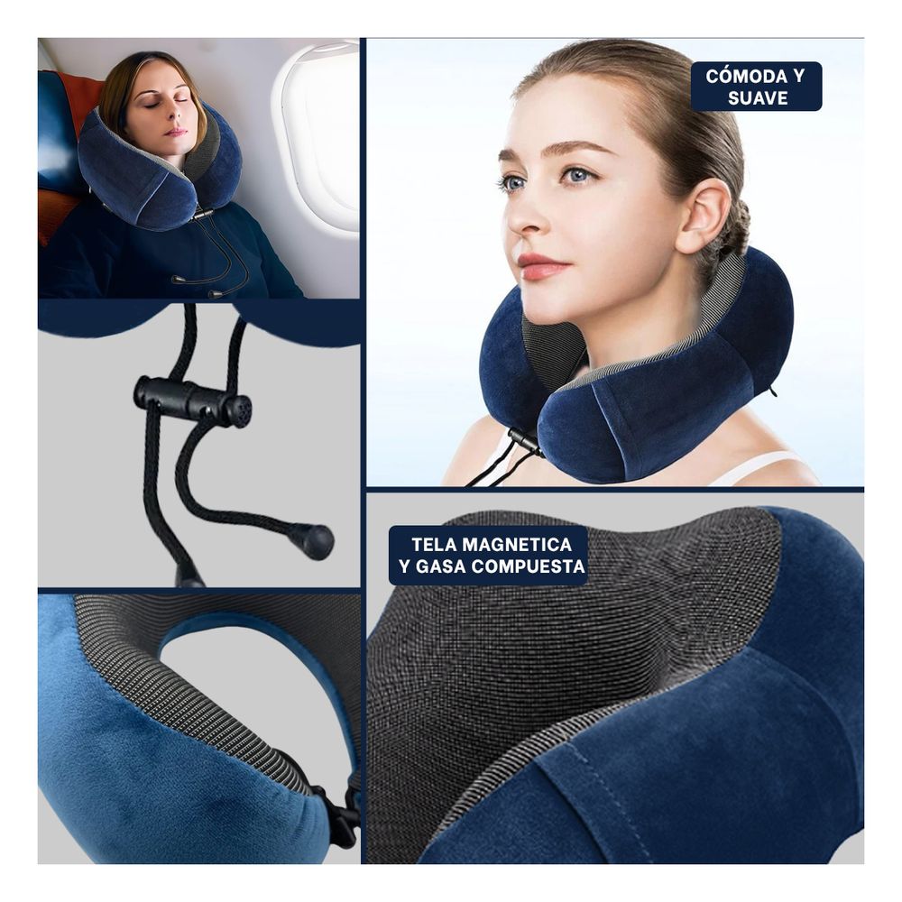 Almohada Cervical en Color Azul Y+Papel de Regalo Almohada Cervical en Color Azul Y+Papel de Regalo